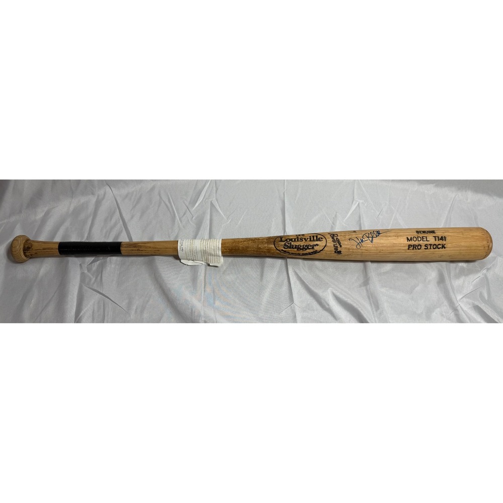 Louisville Slugger T141 Pro Stock Bat Signed Hank Blalock Tulsa Drillers Sweep